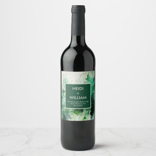 Encre Alcoolique Moderne | Étiquette de Vin de Mar (Devant)