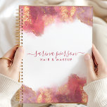 Encre Aquarelle Liquide D'Art Moderne Rose Et Or R<br><div class="desc">Pink And Gold Modern Art Liquid Aquarelle D'Encre Planner. Elégant encre d'alcool à la main style lettré calligraphie script design professionnel. Parfait pour les maquilleurs,  coiffeurs,  cosmétologues,  et plus encore !</div>