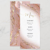 encre aquarelle menu marbre (Devant / Derrière)