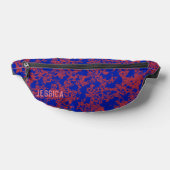 Encre bleue sur rouge simple moderne (Poser)