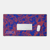 Encre bleue sur rouge simple moderne (Clavier et souris)