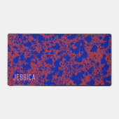 Encre bleue sur rouge simple moderne (Recto)