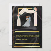 Encre d'alcool faire-part de mariage Black Gold (Dos)