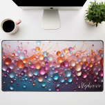 Encre D'Alcool Gemstone Personnalisée<br><div class="desc">Élevez votre espace de travail avec ce tapis de bureau personnalisé, au design abstrait captivant, inspiré de pierres précieuses et d'encre d'alcool fluide. Les couleurs vives et les motifs fascinants créent un décor unique et inspirant pour votre travail. Ajoutez une touche personnelle à votre nom ou une citation motivante. La...</div>