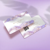 Encre d'alcool pourpre éthérée Carte de visite mod