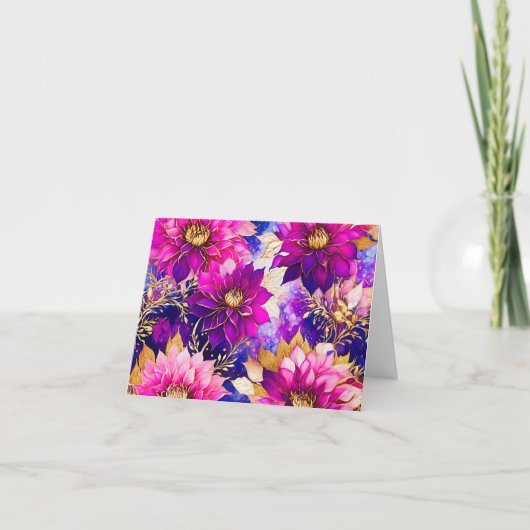 Encre d'alcool rose pourpre Dahlia Fleurs ai Artwo (Devant)