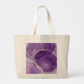 Encre d'alcool violet avec Sac fourre-tout d'or (Dos)