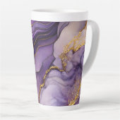 Encre d'alcool violet unique Grande Mug en latte c (Angle droit)