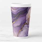 Encre d'alcool violet unique Grande Mug en latte c (Devant)