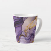 Encre d'alcool violet unique Petite Mug en latte c (Angle droit)