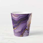 Encre d'alcool violet unique Petite Mug en latte c (Devant)