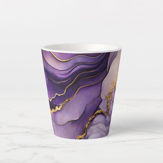 Encre d'alcool violet unique Petite Mug en latte c (Devant)