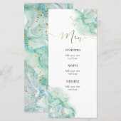 encre éclaboussée aquarelle Menu (Devant / Derrière)