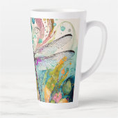 Encre et stylo Aquarelle Dragonfly Latte Mug (Droite)
