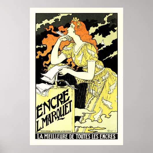 ENCRE L MARQUET Eugene Grasset Art Poster (Voorkant)