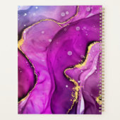 Encre liquide rouge violet et or, monogramme et no (Dos)