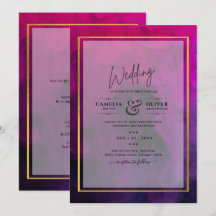 Encre Magenta Violet Foncé INTENSE Faire-Part de M