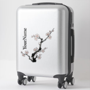 Encre Sumi-E   Fleur de Cerisier   Autocollant Vin