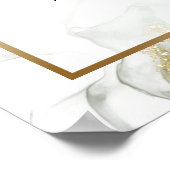 Encre verte Affiche de bienvenue dorée (Coin)