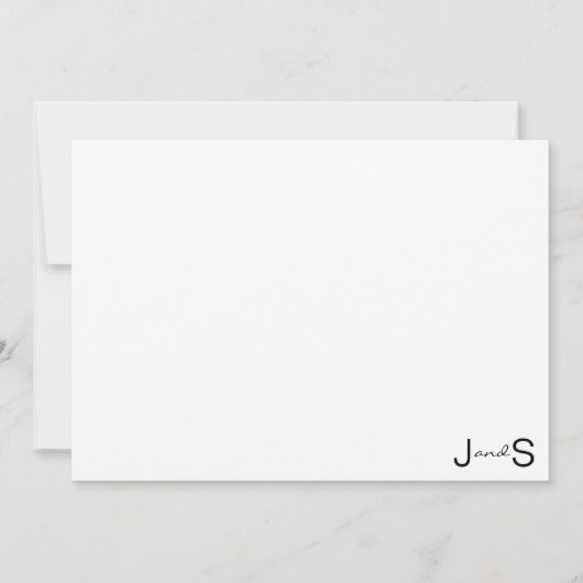 Encres faire-part de mariage élégantes d'or N Noir (Dos)