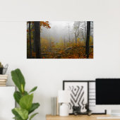 Encroaching Fog in the Autumn Forest Poster (Bureau à domicile)