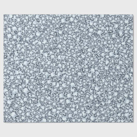 Encrusted Diamonds Look Glitter Cadeaupapier (Vlak)