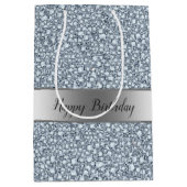 Encrusted Diamonds Look- Happy Birthday Medium Cadeauzakje (Voorkant)