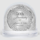 Encrusted Diamonds Wedding Anniversary Sneeuwbol (Achterkant)