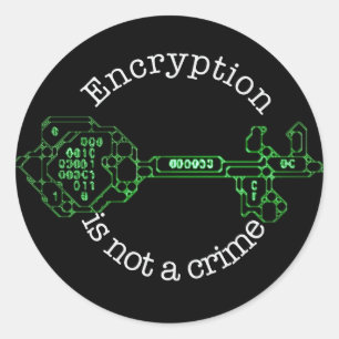 Encryptie is geen misdaad, Ronde Sticker