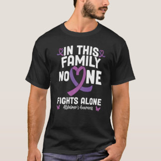 End Alz Alzheimer Ribbon Paars Alzheimer Aware T-shirt