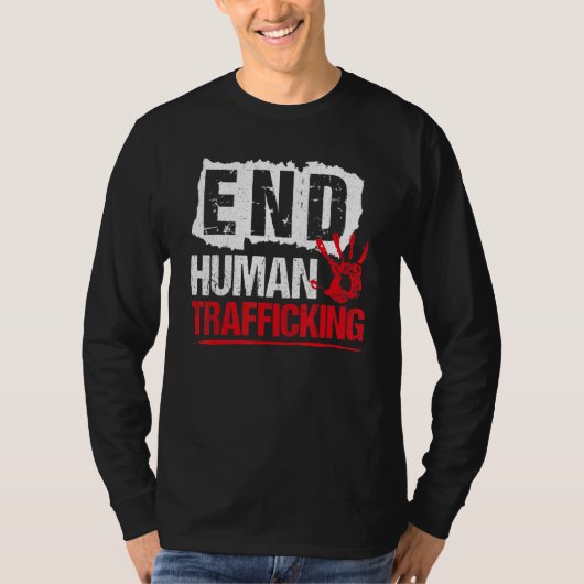 End Human Trafficking  Human Rights T-shirt (Voorkant)