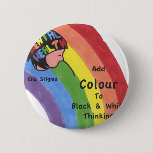 End Mental Health Stigma Ronde Button 5,7 Cm (Voorkant)