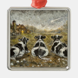 End of Day - Cows Whimsical Farmhouse Home Metalen Ornament