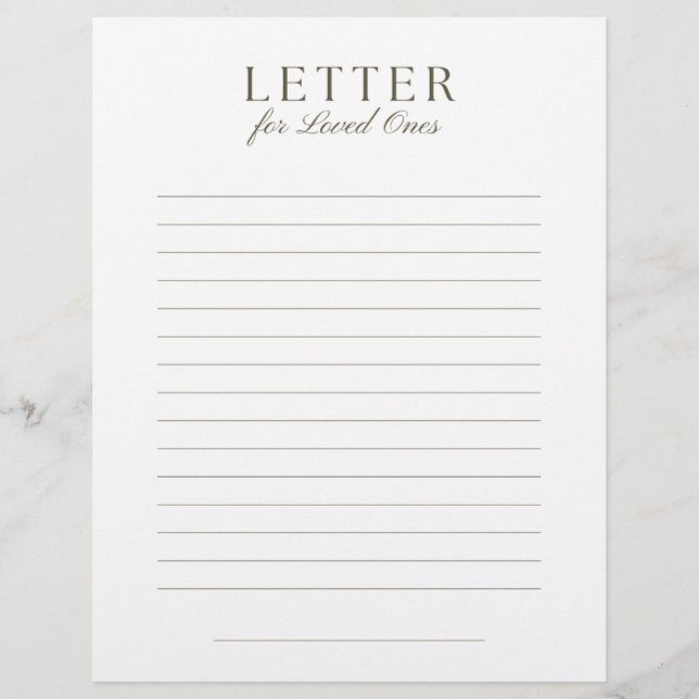 End-of-Life Letter to Loved Ones Briefhoofd (Voorkant)
