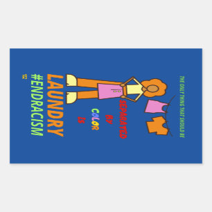 "END RACISM"       RECHTHOEKIGE STICKER