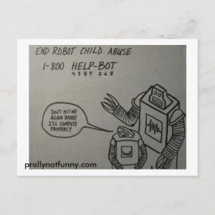 End Robot Child Abuse Briefkaart