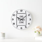 End School Zone Traffic Sign Grote Klok (Huis)