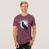 Endangered birds: waldrapp or nortern bald ibis Tri-Blend shirt (Voorkant volledig)