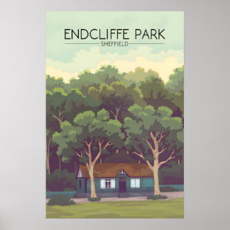 Endcliffe Park Sheffield Reisposter Poster