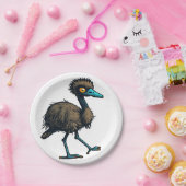 Endearing Emu Papieren Bordje (Feest)