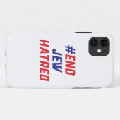 #EndJewHatred iPhone hoesje in wit (Achterkant (horizontaal))