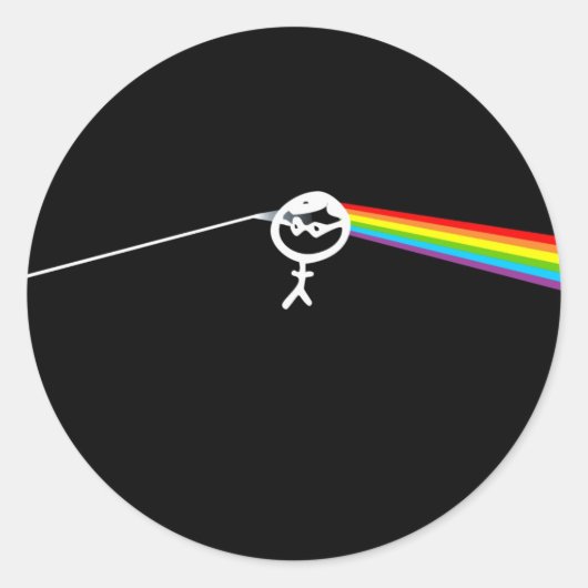 endlcg_Dark Side of the moon Ronde Sticker (Voorkant)