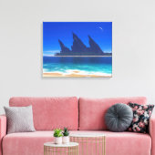 Endless Blue (2025) Canvas Afdruk (Insitu (Woonkamer))