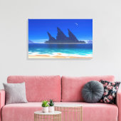 Endless Blue (2025) Canvas Afdruk (Insitu (Woonkamer))