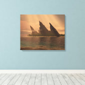 Endless Blue (Sunbeam) Canvas Afdruk (Insitu (Houten vloer))