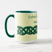Endless Celtic Knot Seamless Dark Green Mok (Links)