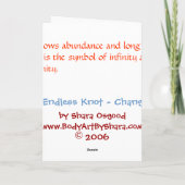 Endless Knot Chang Kaart (Achterkant)