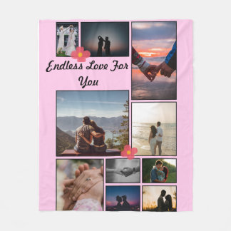 Endless Love Fotocollage Fleece Deken