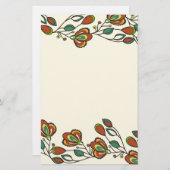 endless pattern with flowers briefpapier (Voorkant / Achterkant)