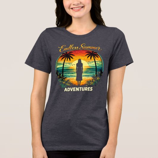 Endless Summer Adventure  Tri-Blend Shirt (Voorkant)
